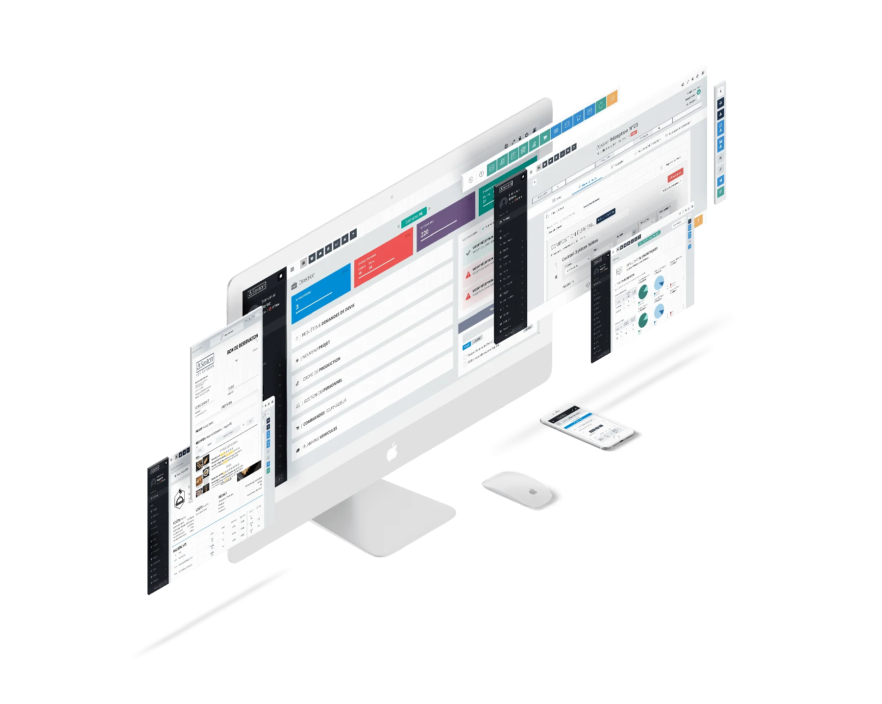 Official Sextan for Catering screenshots on desktop, tablet and mobile